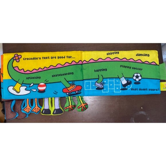 Melissa & Doug K's Kids Educational Cloth Book - Whose Feet? - Picture 6 of 9